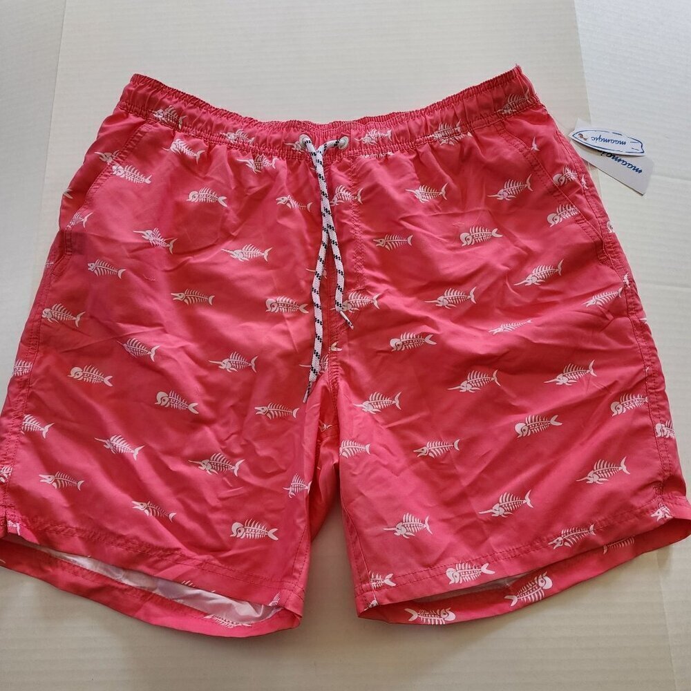 Mens swim trunks size XL fish bones New Maamgic
